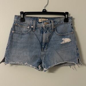 EUC Madewell Light Blue Distressed Jean Shorts Size 24